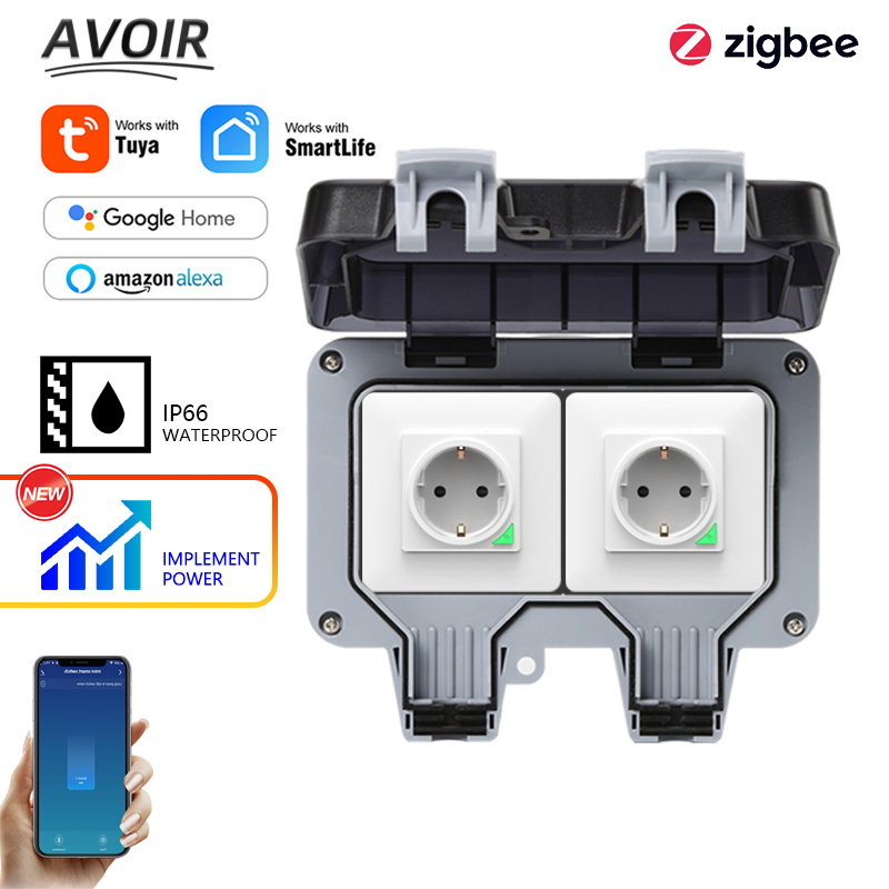 Avoir Tuya Zigbee Electrical S - Timer Dual Outlet 评论和价格