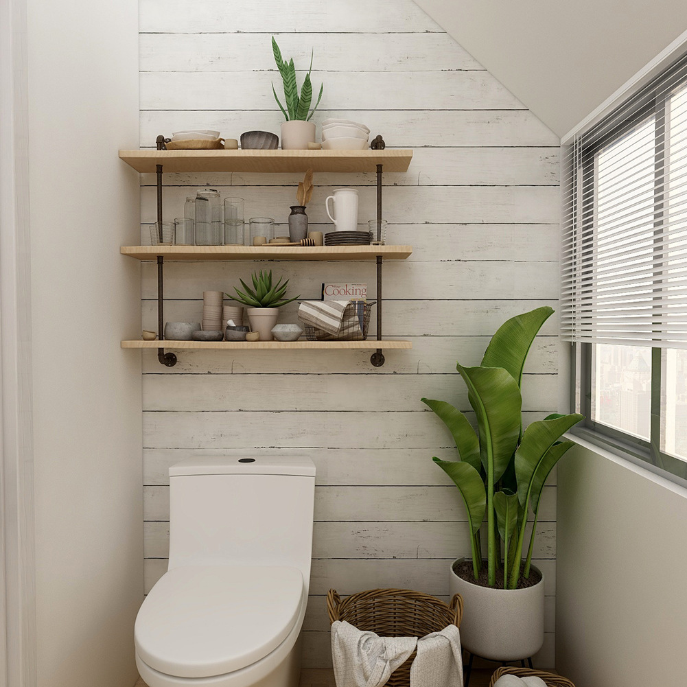 Retro Style White Wood Grain M - Pvc Panel Background 评论和价格
