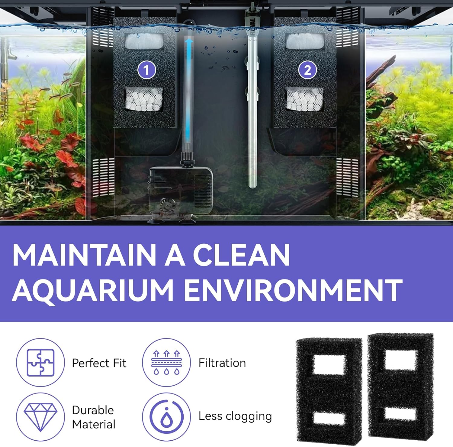 Compatible Foam Filter Block F - Fluval Aquarium Spec 评论和价格