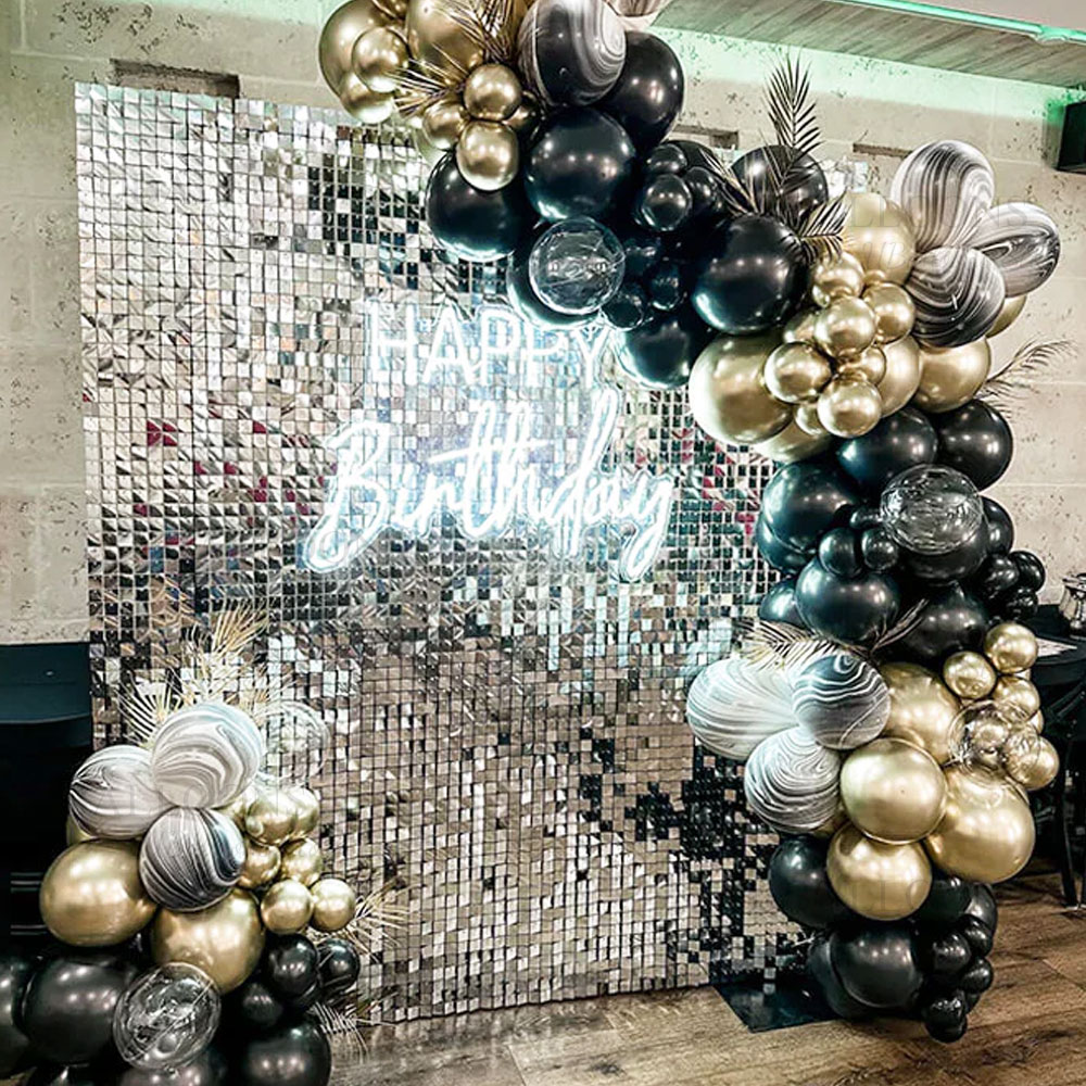 Silver Sequin Wall Backdrop Pa - Pvc Panel Background 评论和价格